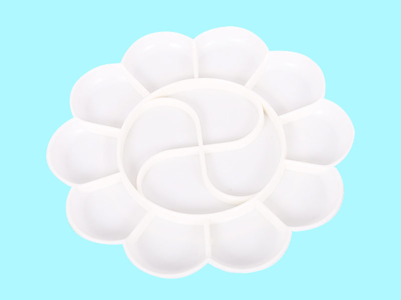 十四孔梅花形调色碟